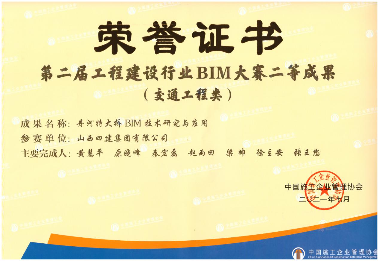 山西建投四建集團(tuán)在第二屆工程建設(shè)行業(yè)BIM大賽上獲得2項(xiàng)榮譽(yù)