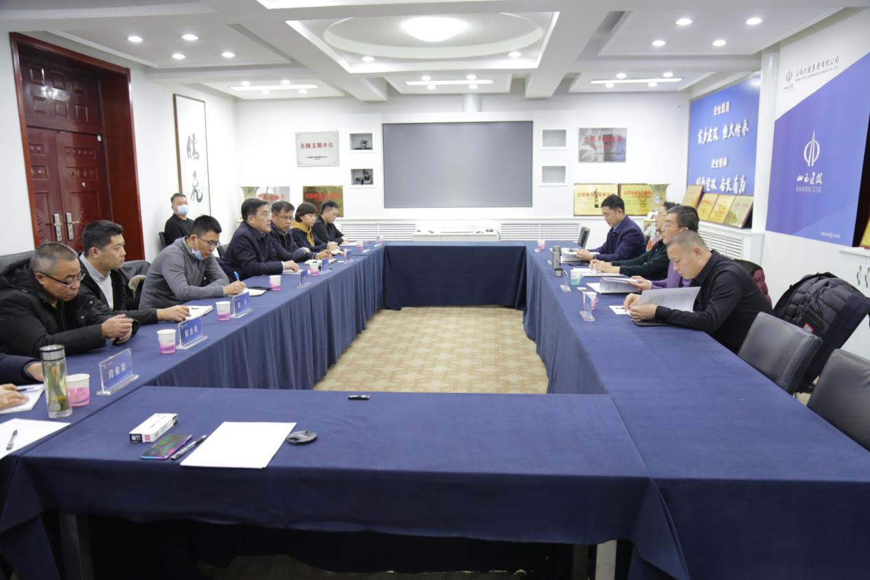 省貿促會一級巡視員焦惠生來山西建投六建集團考察交流