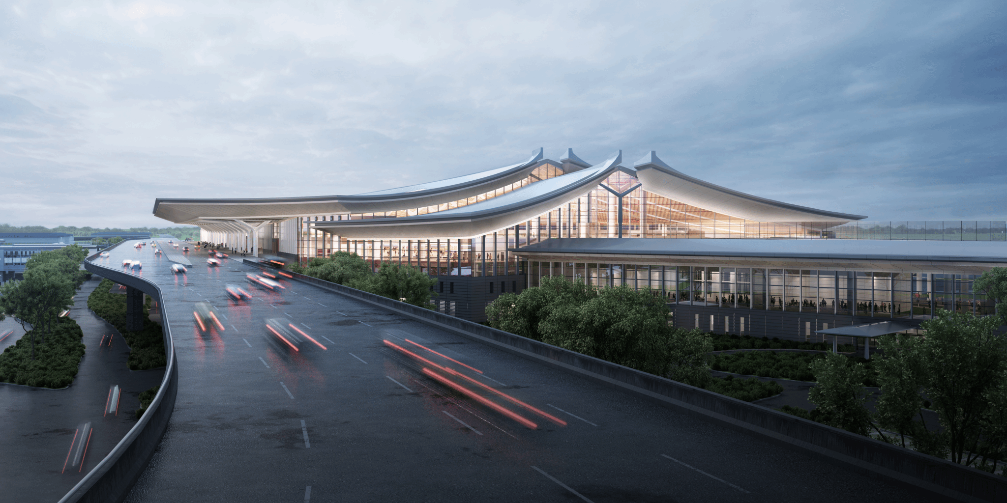 山西建投集團承建的太原武宿國際機場三期改擴建工程高架橋項目最大體量箱梁順利澆筑